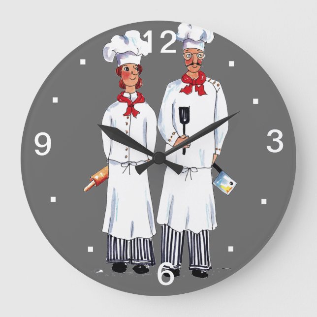 Kniving Chefs Wall Clock (Front)