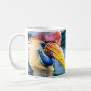Knobbed Hornbill Bird Colourful, Unique, Funny Coffee Mug