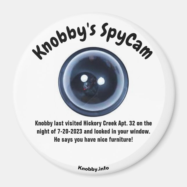 Knobby's SpyCam Hickory Creek Apt. 32 Fun Fridge Magnet (Front)
