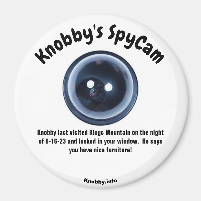 Knobby's SpyCam Kings Mountain Fun Refrigerator  Magnet (Front)