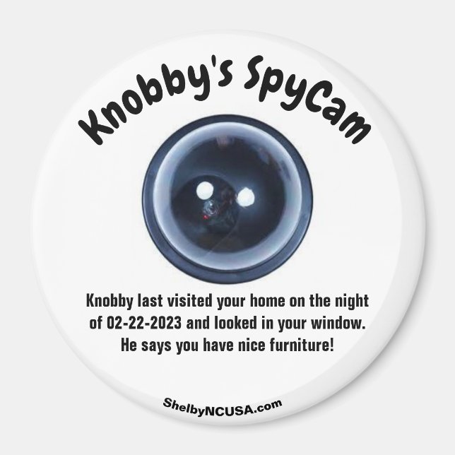 Knobby's SpyCam magnet (Front)