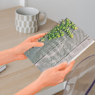 Knock And The Door Will Open Bible Verse  Notebook