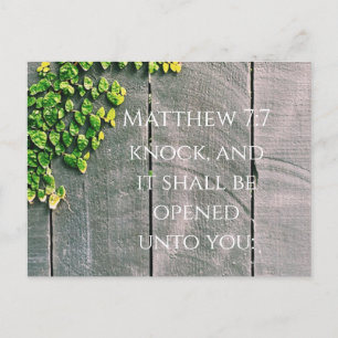 Knock And The Door Will Open Get Well  Postcard
