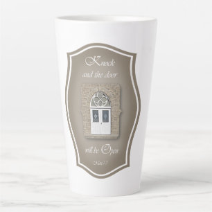 Knock and the Door will Open Matthew 7:7 Latte Mug