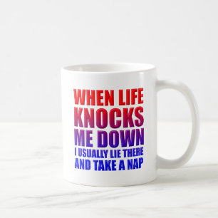 Knock Down Nap Funny Mug