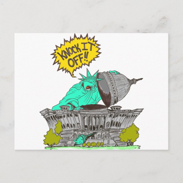 Knock It Off Washington Postcard (Front)