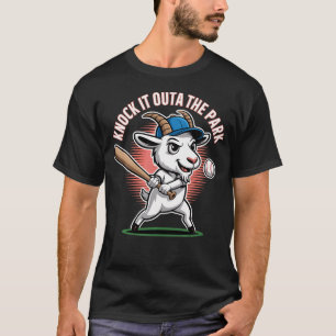 Knock It Outa The Park Baseball Goat Home T-Shirt