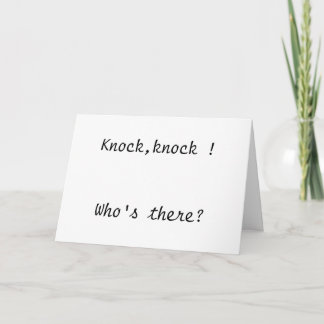 Knock,knock !  Card                      ...