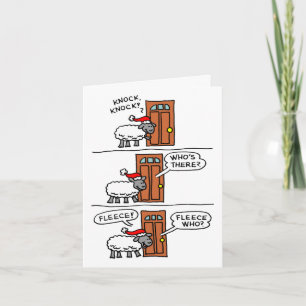 Knock Knock Fleece Christmas Holiday Card