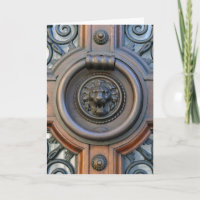Knock Knock - Lion Door Knocker Scripture Card