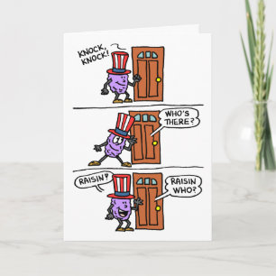 Knock Knock Raisin Independence Day July 4th Card