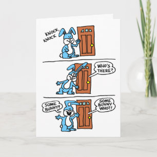 Knock Knock Some Bunny 2nd Birthday Card