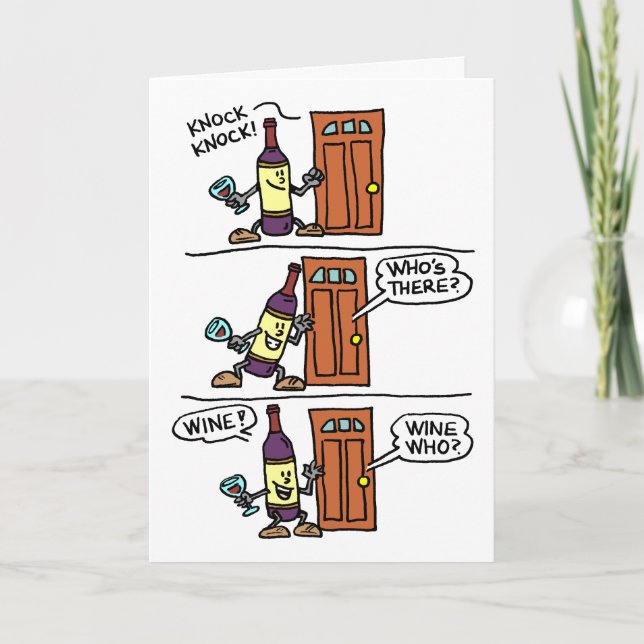 Knock Knock Wine Not Celebrate Father's Day Card (Front)