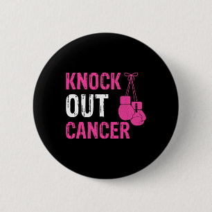 Knock Out Boxing Fight Pink Ribbon Breast Cancer A 6 Cm Round Badge