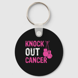 Knock Out Boxing Fight Pink Ribbon Breast Cancer A Key Ring