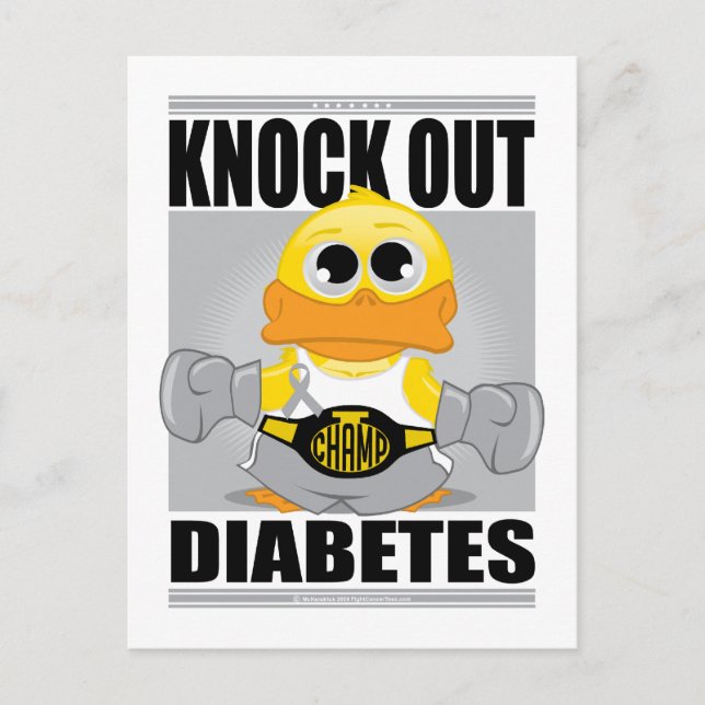 Knock Out Diabetes Postcard (Front)