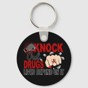 Knock Out Drugs 2 Female Fist Key Ring