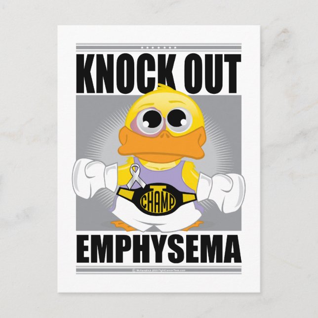 Knock Out Emphysema Postcard (Front)
