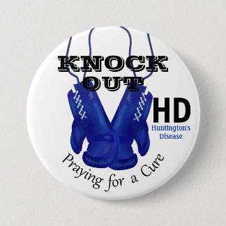 Knock Out Huntington's Disease HD Awareness 7.5 Cm Round Badge