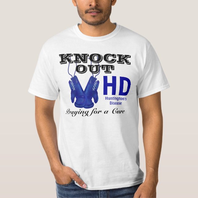 Knock Out Huntington's Disease HD Awareness T-Shirt (Front)