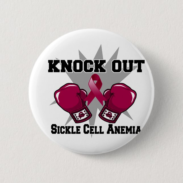 Knock Out Sickle Cell Anaemia 6 Cm Round Badge (Front)