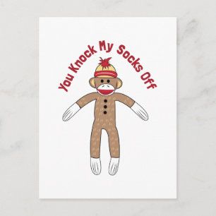 Knock Socks Off Postcard