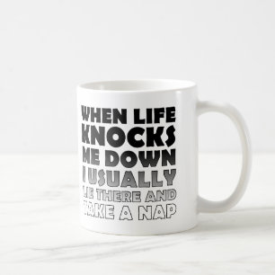 Knocked Down Take A Nap Funny Mug Or Travel Mug
