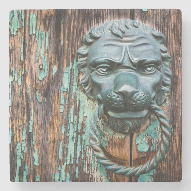 Knocking on heaven's door stone coaster (Front)