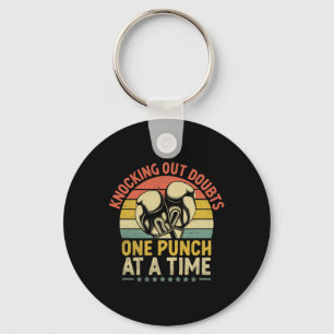 Knocking Out Doubts One Punch At A Time Boxer Spor Key Ring