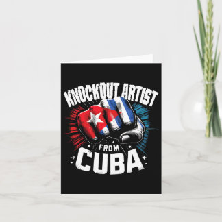 Knockout Artist From Cuba Cuban Boxing Pride  Card