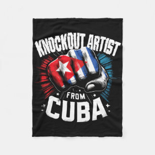 Knockout Artist From Cuba Cuban Boxing Pride Fleece Blanket