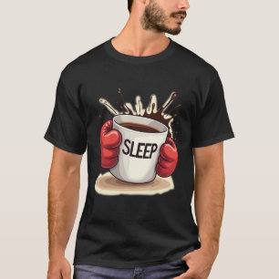 Knockout Caffeine   Funny Boxing Coffee vs. Sleep T-Shirt