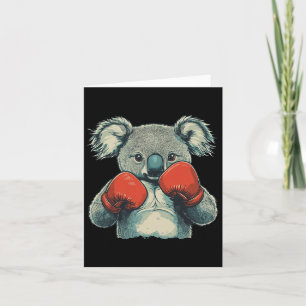 Knockout Koala Bear For A Punchy Day And Boxing Lo Card