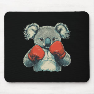Knockout Koala Bear For A Punchy Day And Boxing Lo Mouse Pad