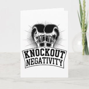 Knockout Negativity Boxer Sports Strength Gym Athl Card