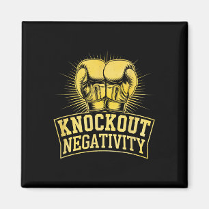 Knockout Negativity Boxer Sports Strength Gym Athl Magnet