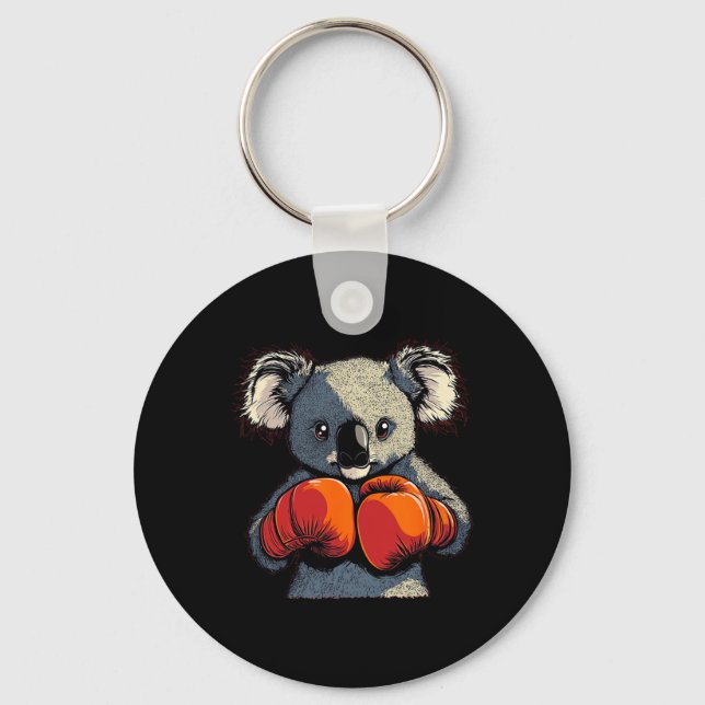 Knockout Punch From A Boxing Koala Bear With Glove Key Ring (Front)