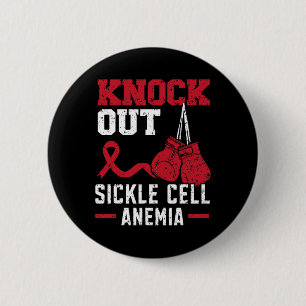 Knockout Sickle Cell Anaemia Blood Disorder Sickle 6 Cm Round Badge