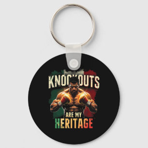 Knockouts Are My Heritage Mexican Boxing Power Key Ring