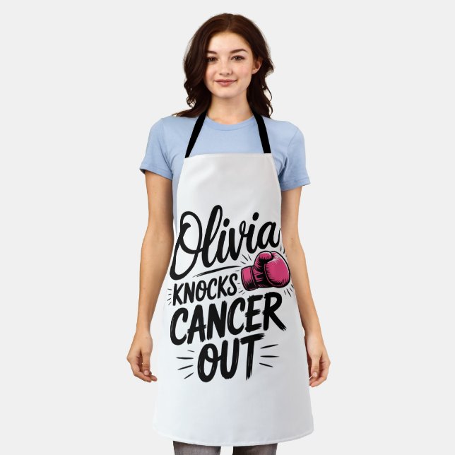 Knocks Cancer Out Apron (Worn)