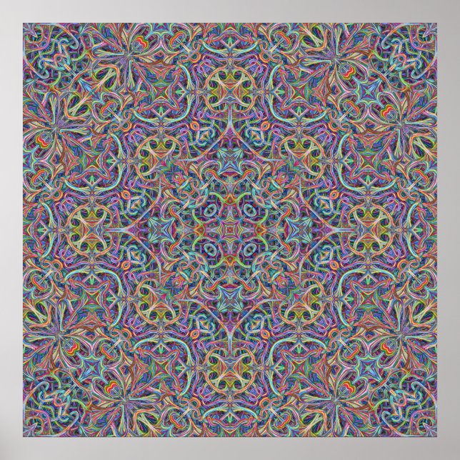 Knortation Knexus Psychedelic Mandala Poster (Front)