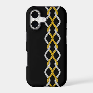Knot Border gold silver + your backg. name address