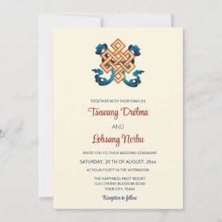 Knot Of Happiness | Tibetan Wedding  Invitation