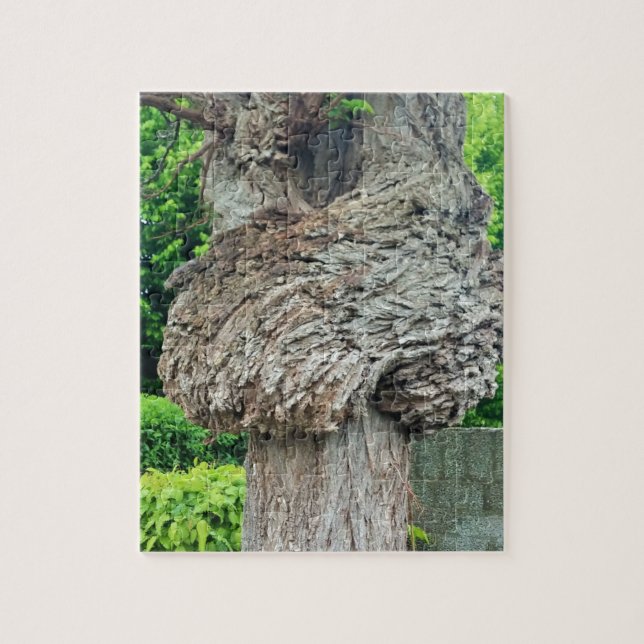 Knot on Tree Trunk, Knar, Nature Green Jigsaw Puzzle (Vertical)