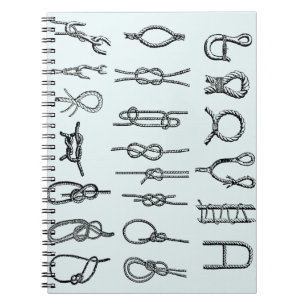 Knots, hitching, secure, ties, nautical notebook