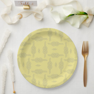 "Knots & Ropes – Nautical Design" Paper Plate