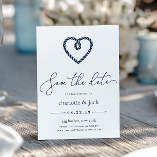 Knotted Heart Save the Date Card