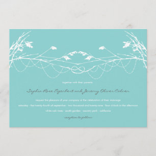 Knotted Love Trees Branch Wedding Invitation Card