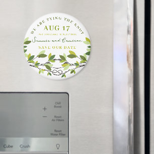 Knotted Love Trees Summer Wedding Save The Date Magnet