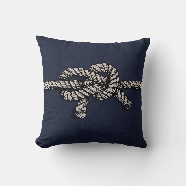 Knotted Nautical Rope Large Cushion (Front)